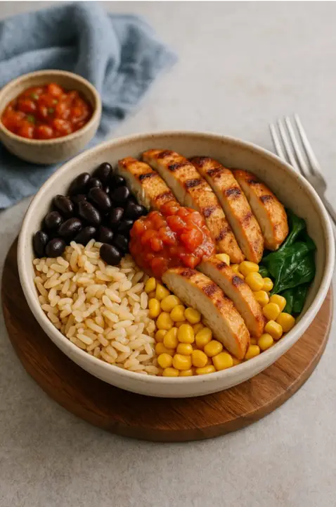 Mexican chicken burrito bowl